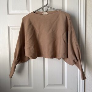 Altar’d State Ribbed Cropped Balloon Sleeve Sweater |Altar’d State Sweater Small